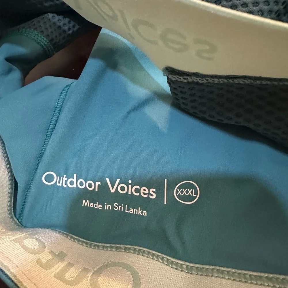 Outdoor Voices Doing Things Thrive Bra in Succulent/Jasper Blue Green XXXL NWT - Picture 8 of 10